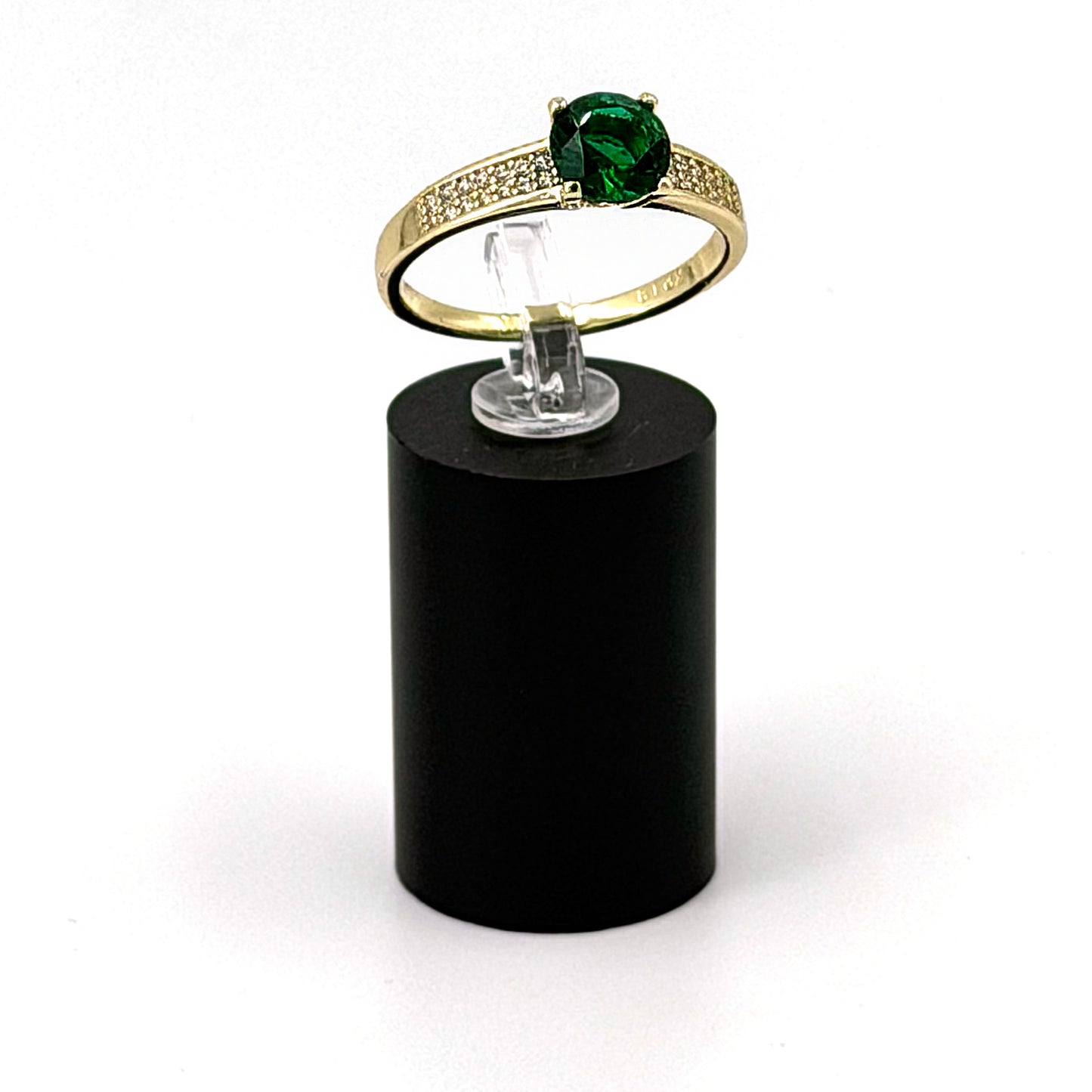 Anillo para Dama Color Verde Esmeralda Oro Laminado