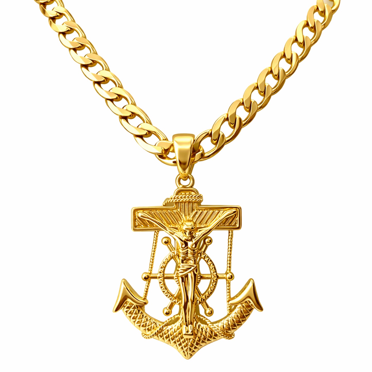 Cadena con Dije Caballero Oro Laminado 14k