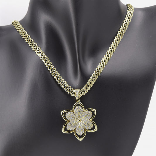 Cadena con dije oro laminado