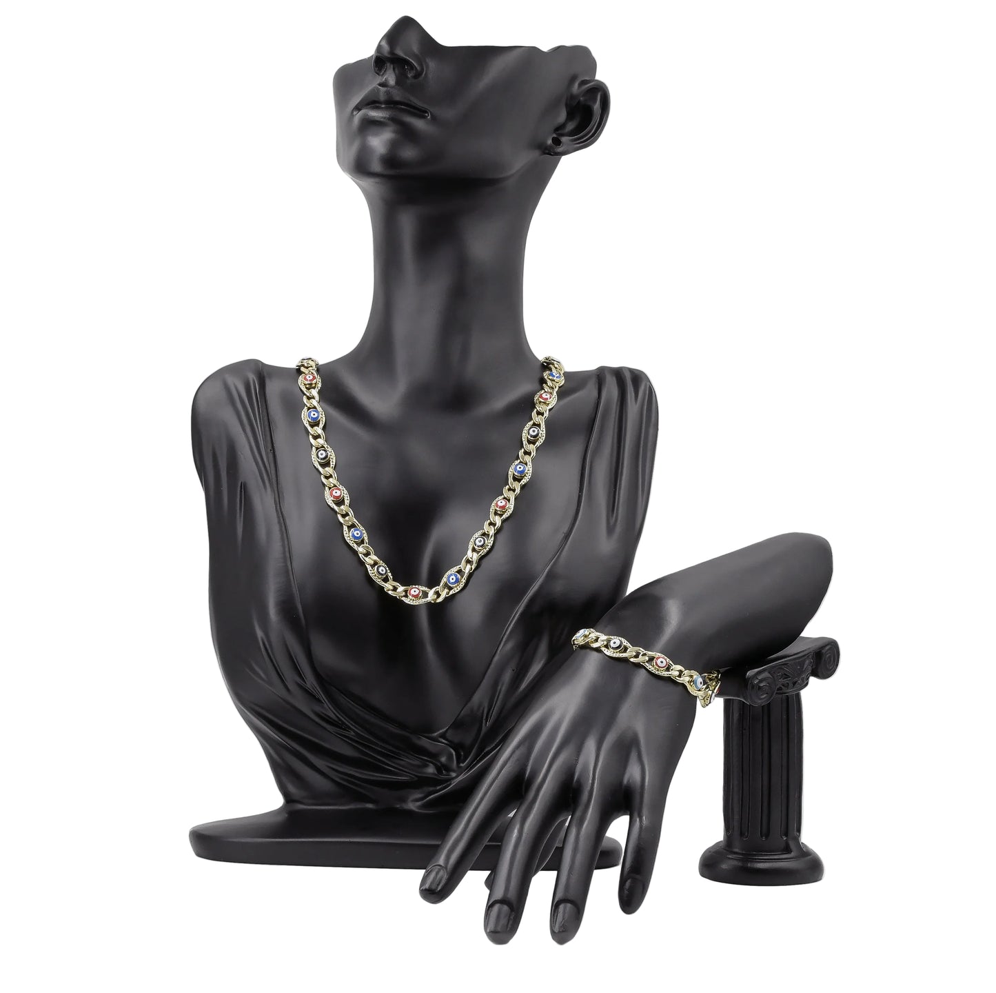 Set de cadena y pulsera para dama de proteccion
