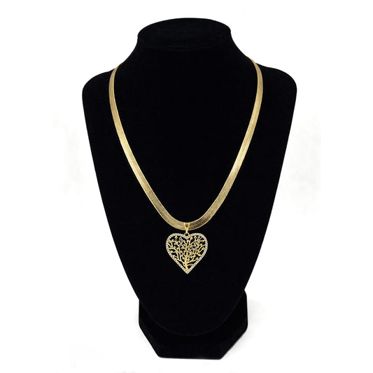 Set de Cadena con Dije Oro Laminado 14k