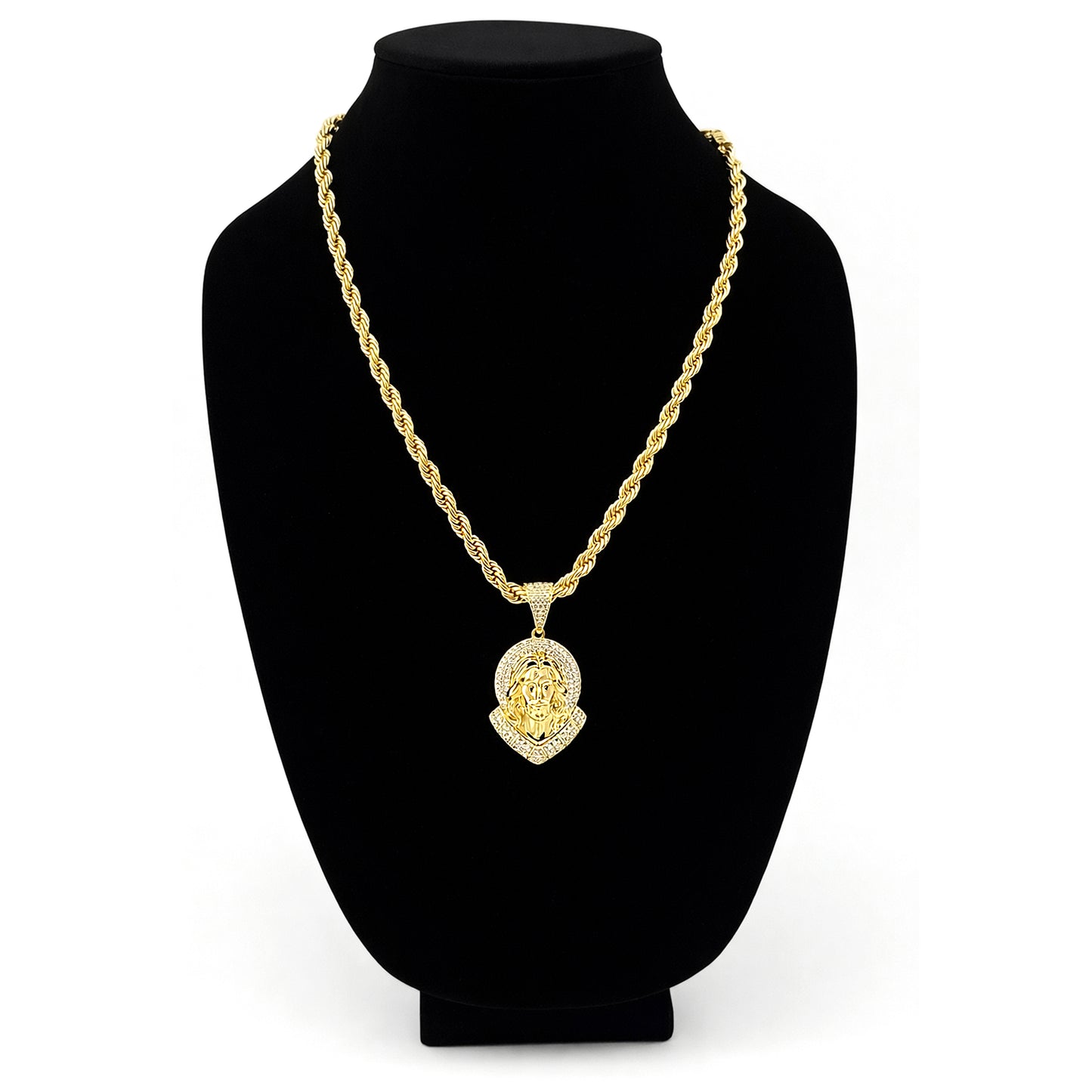 Cadena con Dije Caballero Oro Laminado 14k