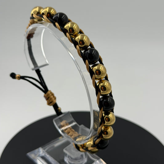 Pulsera Tejida Artesanal Oro Laminado.Nuestras Pulseras son Ajustables