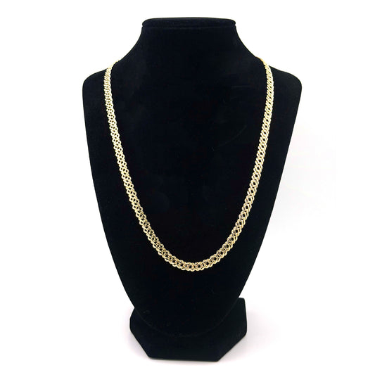 Cadena Caballero Oro Laminado 14k
