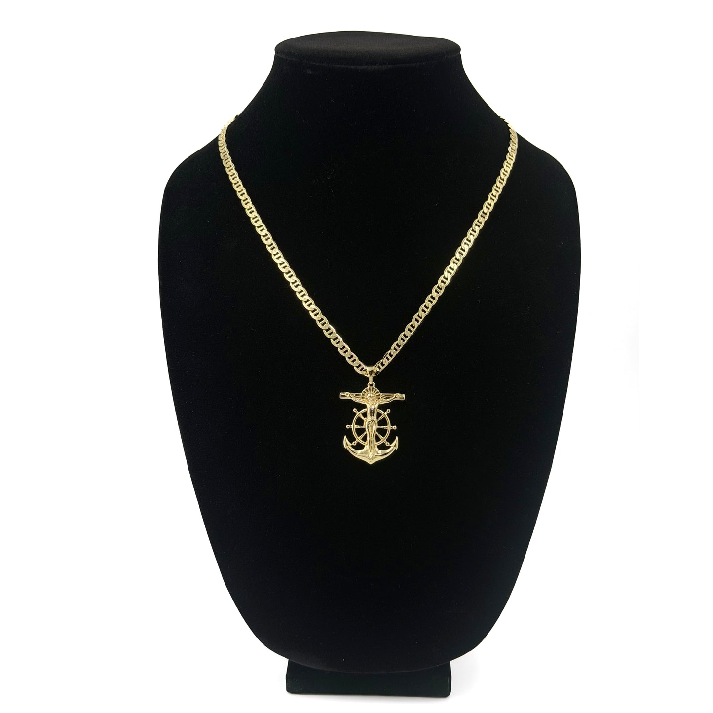 Cadena con Dije Caballero Oro Laminado 14k