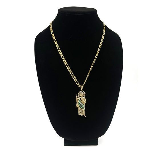 Cadena con Dije Caballero Oro Laminado 14k