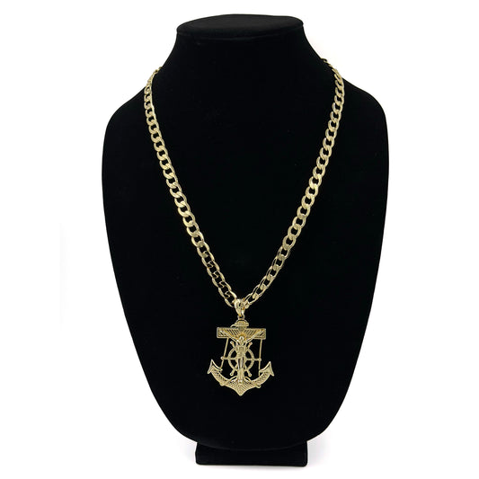 Cadena con Dije Caballero Oro Laminado 14k