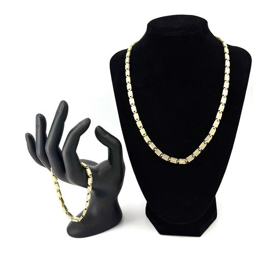 Set de Cadena y brazalete oro laminado alta calidad