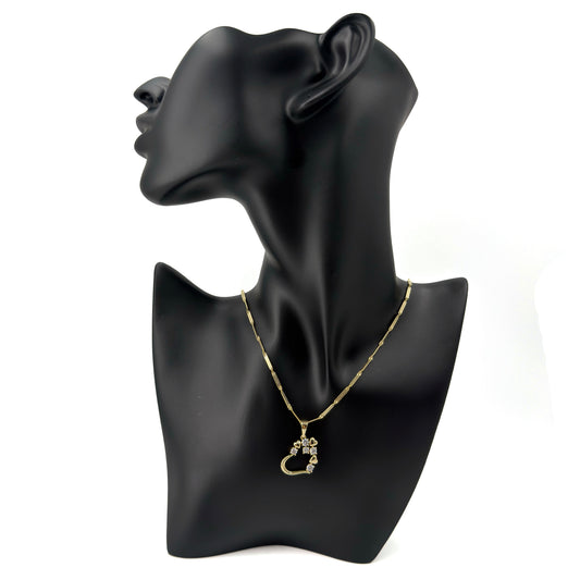 Cadena con dije, oro laminado