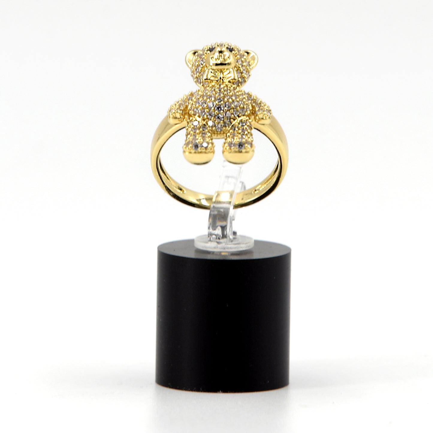 Anillos de osito para dama oro laminado