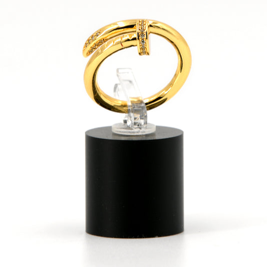 Anillo para dama de acero inoxidable oro laminado