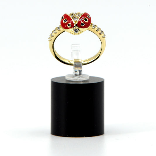 Anillos de  mariquita para dama oro laminado