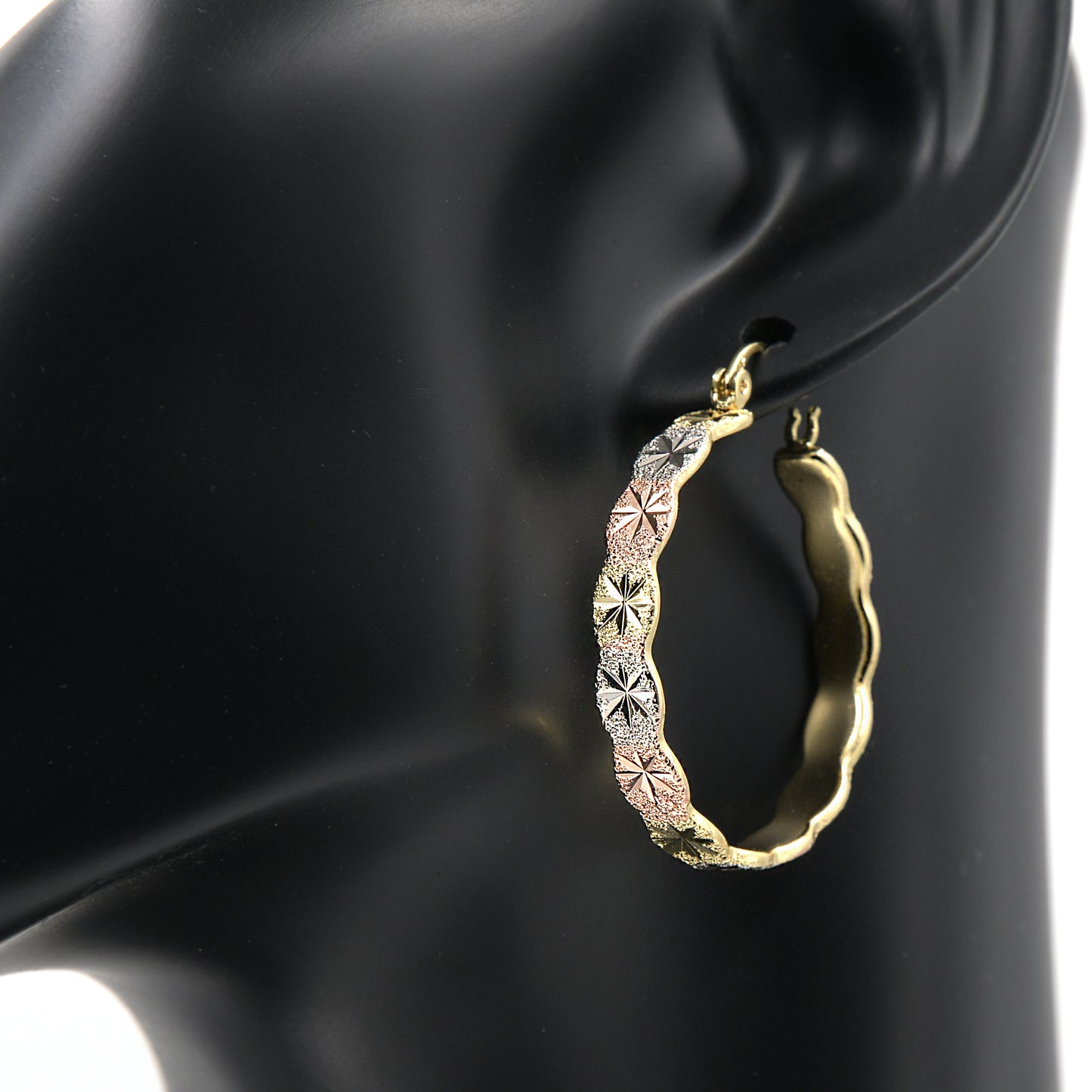 Zarcilos para dama tres oro  oro laminado