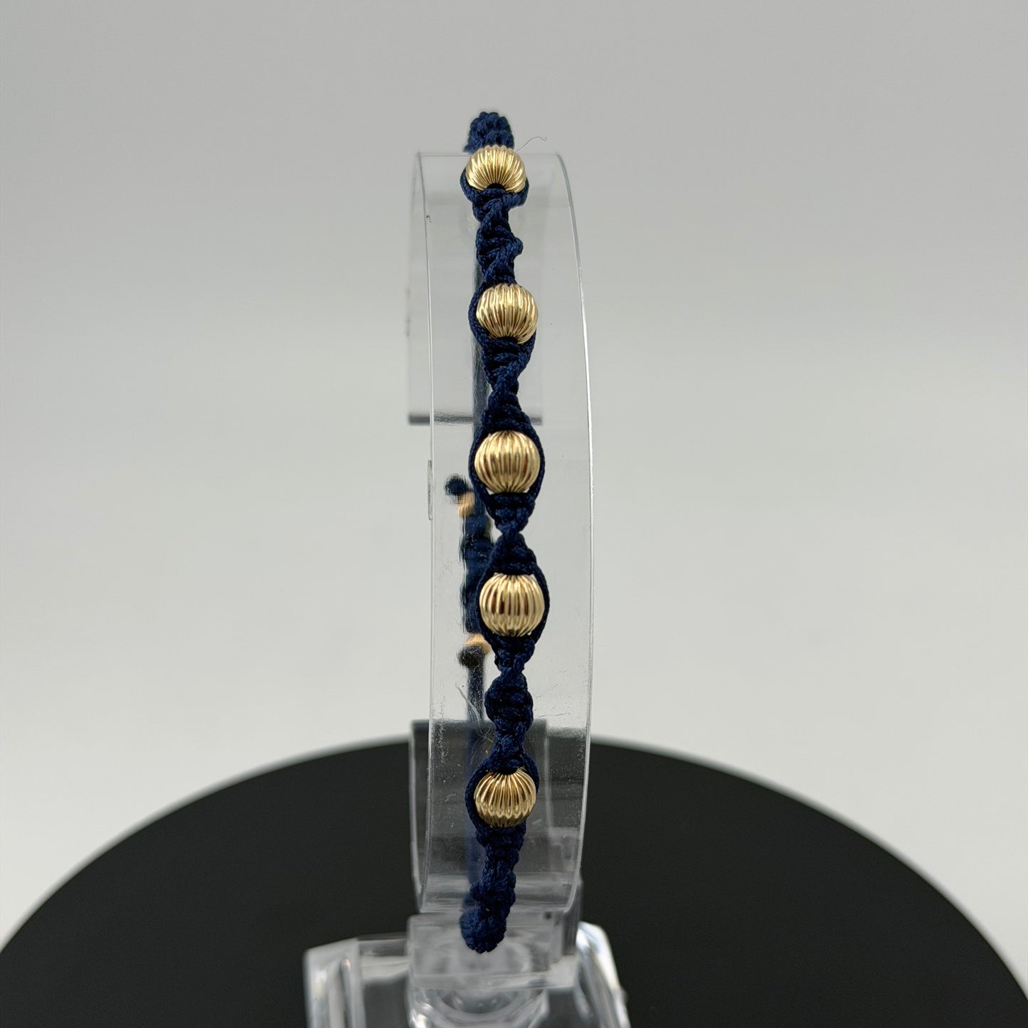 Pulsera Tejida Artesanal Oro Laminado