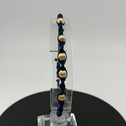 Pulsera Tejida Artesanal Oro Laminado
