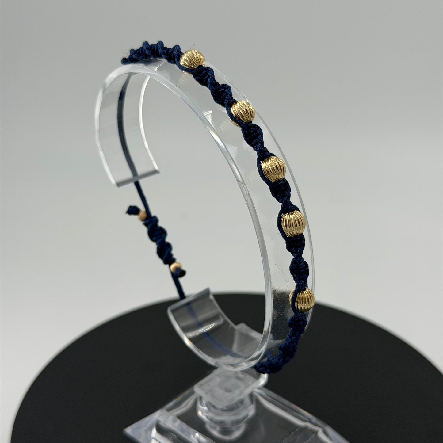 Pulsera Tejida Artesanal Oro Laminado