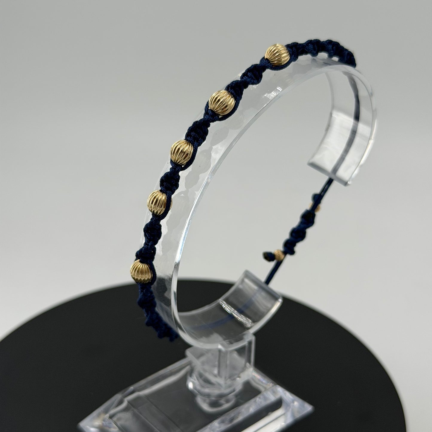 Pulsera Tejida Artesanal Oro Laminado