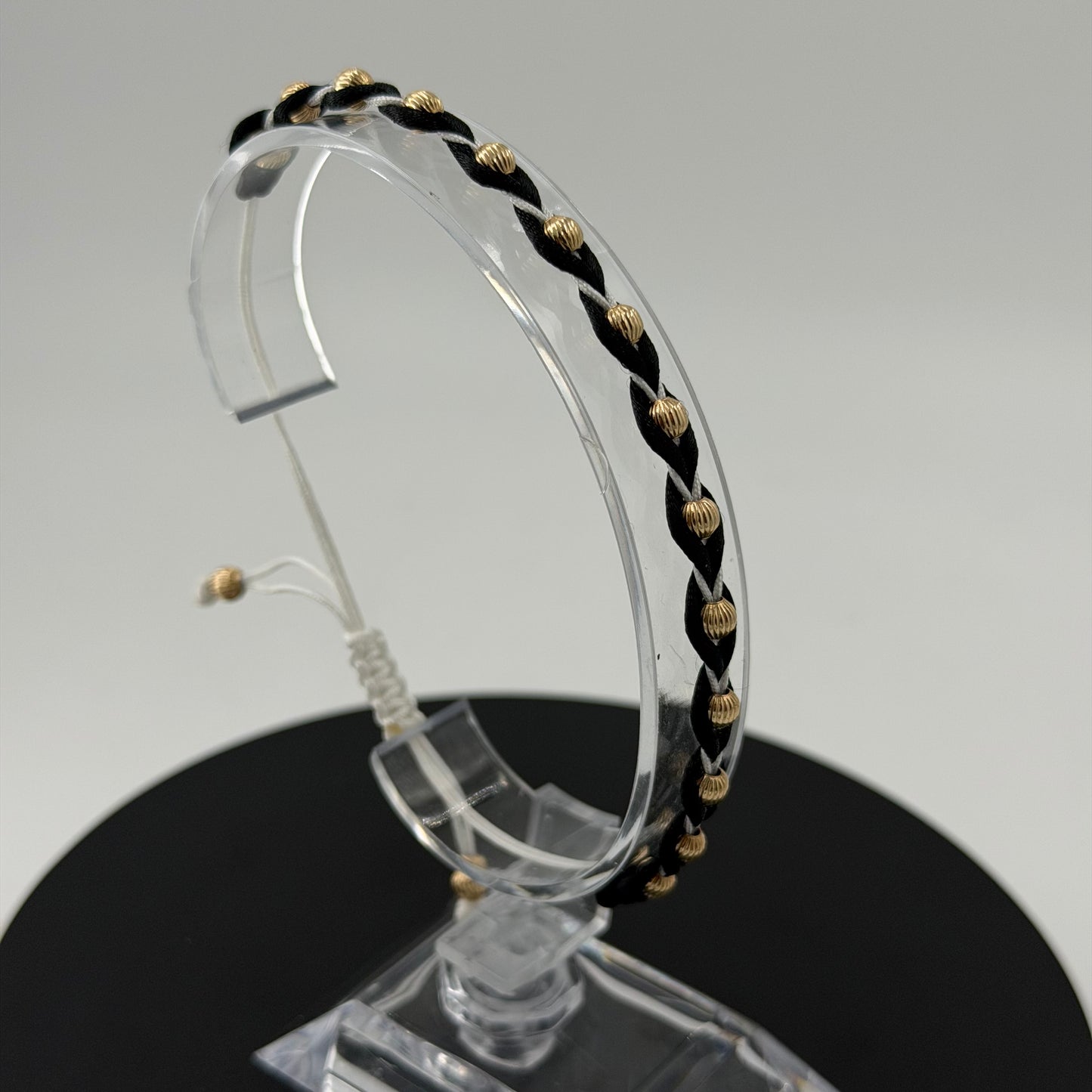 Pulsera Tejida Artesanal Oro Laminado