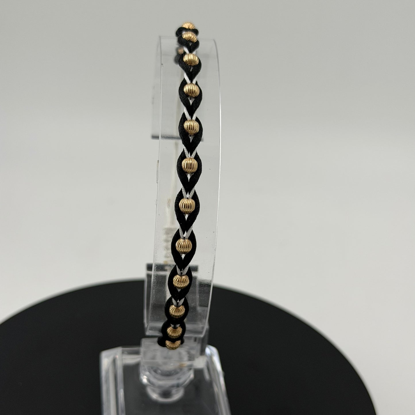 Pulsera Tejida Artesanal Oro Laminado