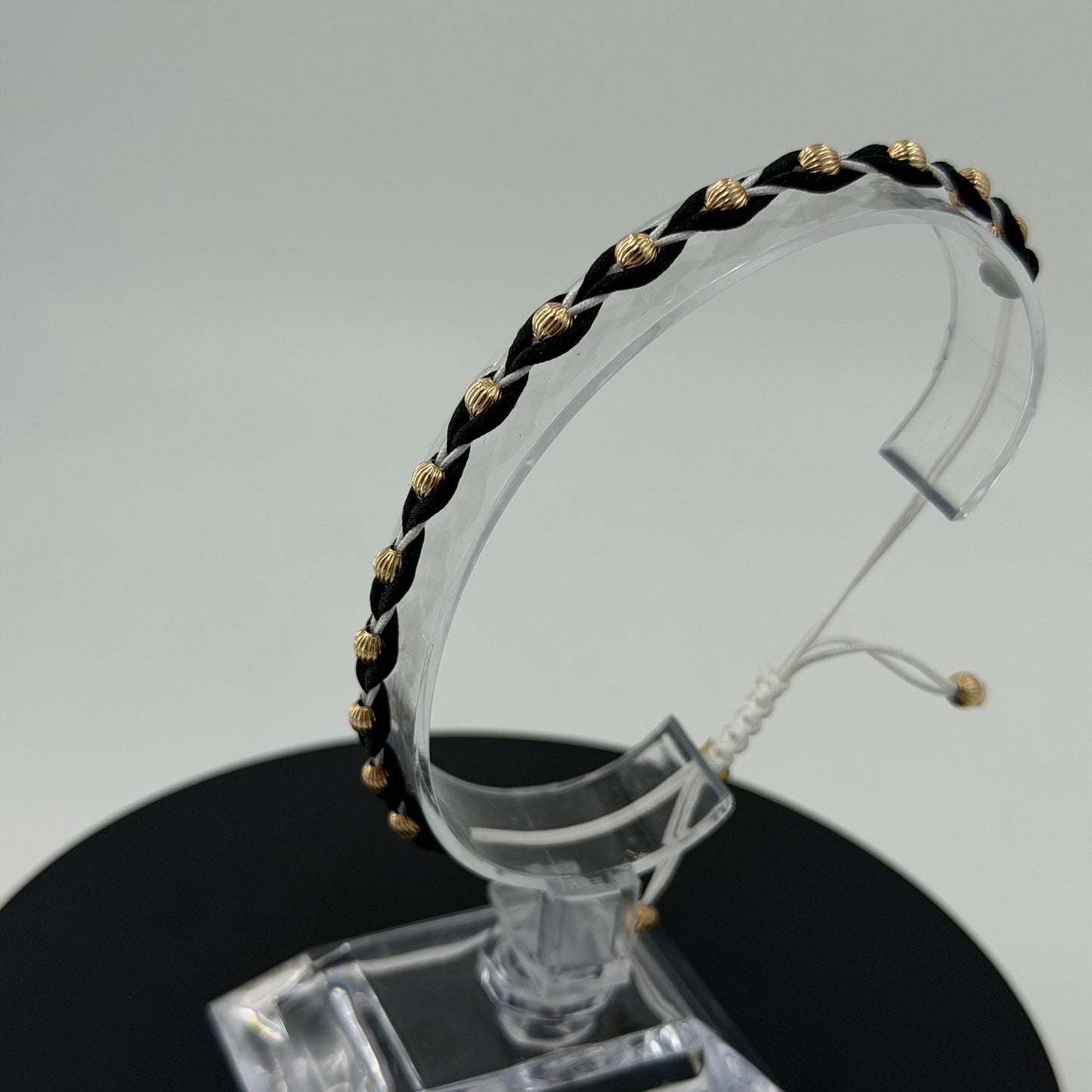 Pulsera Tejida Artesanal Oro Laminado