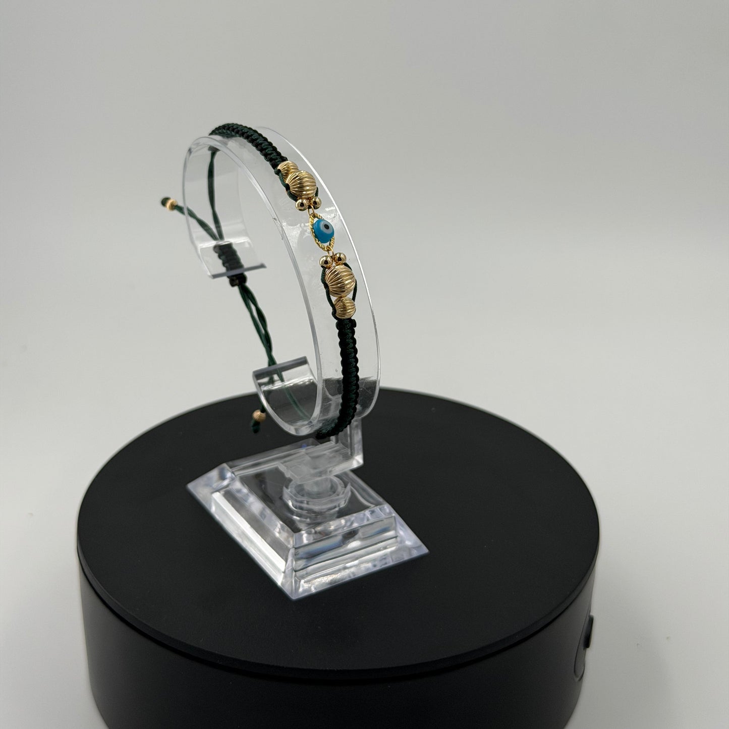 Pulsera Tejida Artesanal Oro Laminado Ajustable