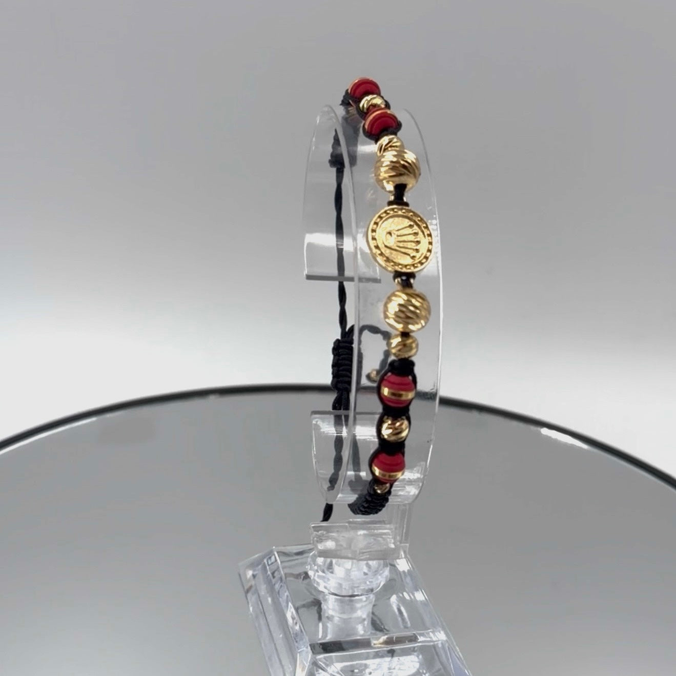 Pulsera tejida  artesanal oro laminado alta  calidad