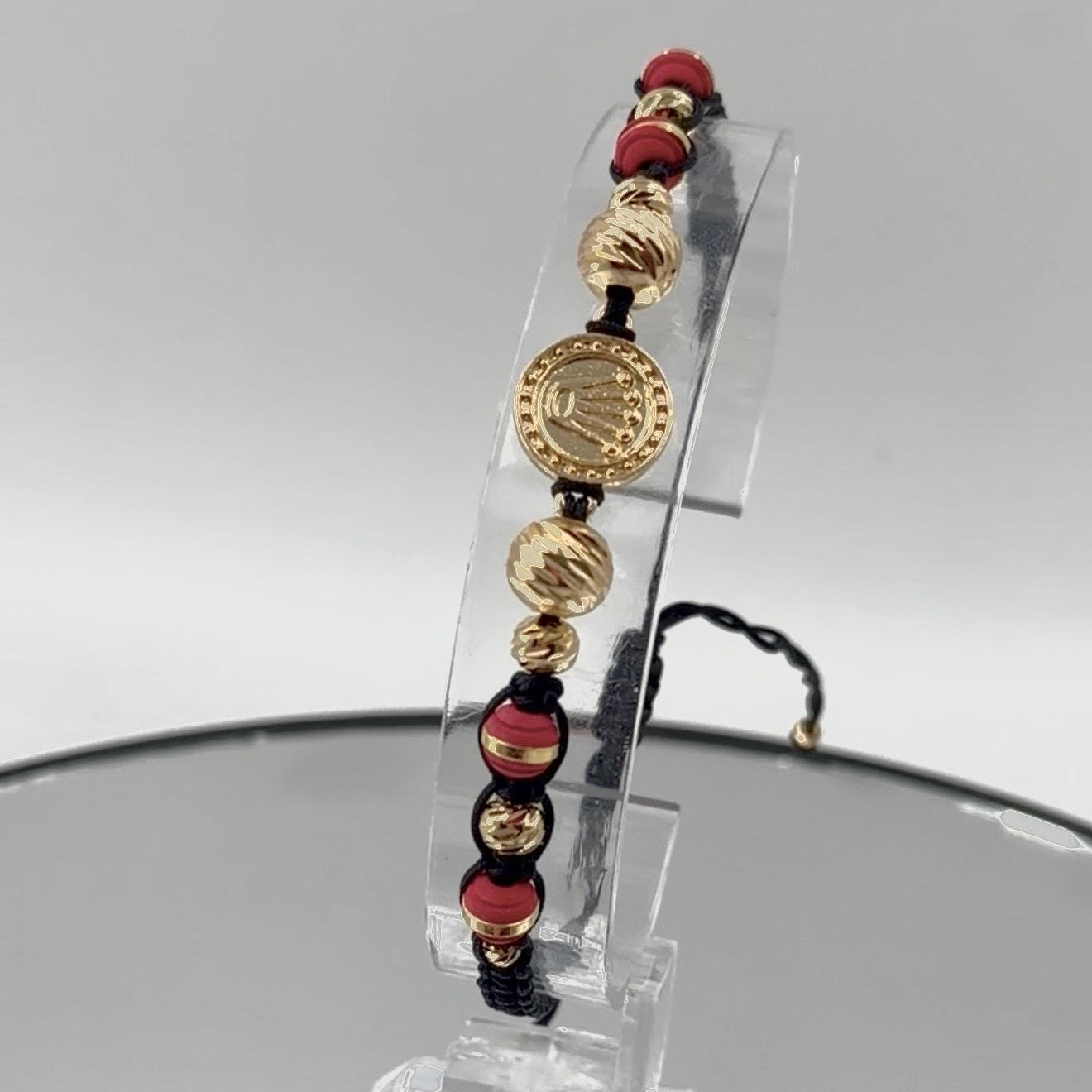 Pulsera tejida  artesanal oro laminado alta  calidad
