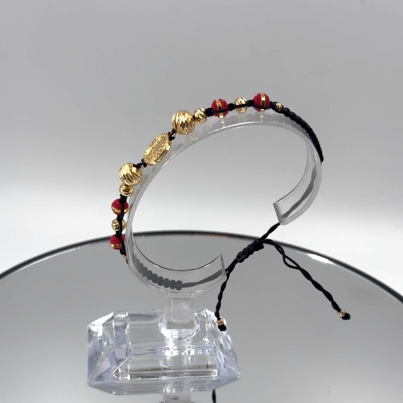 Pulsera tejida  artesanal oro laminado alta  calidad