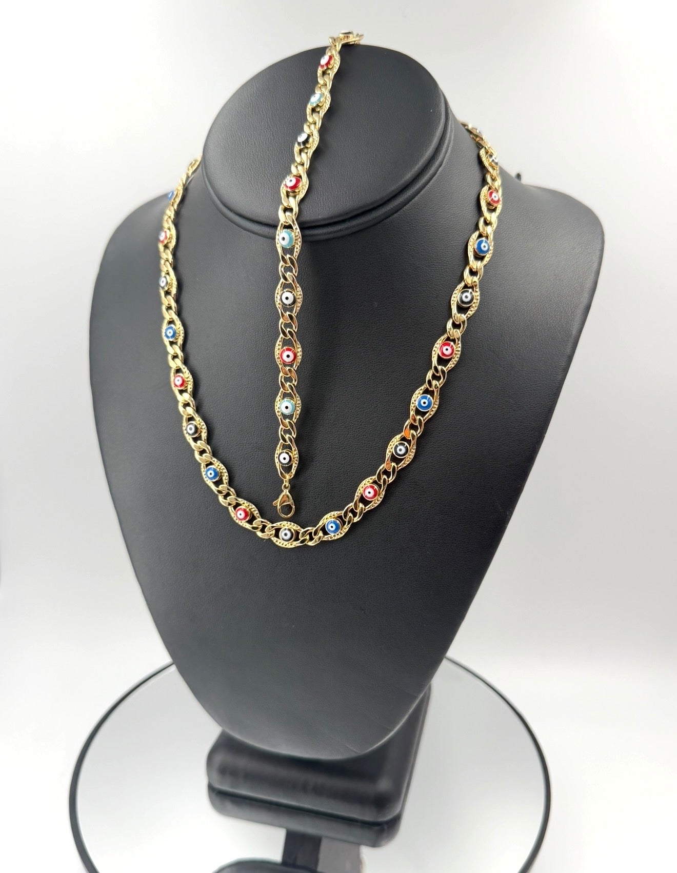 Set de cadena y pulsera para dama de proteccion